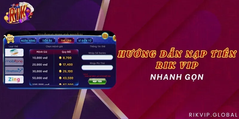 Nạp tiền Rikvip